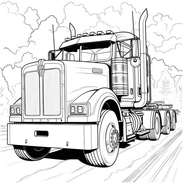 malvorlage-lkw-mit-langem-anhaenger