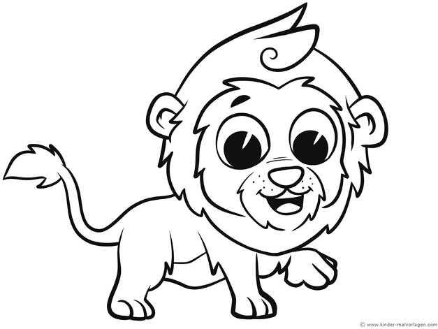 malvorlage-loewe-freundliches-gesicht-ausmalen