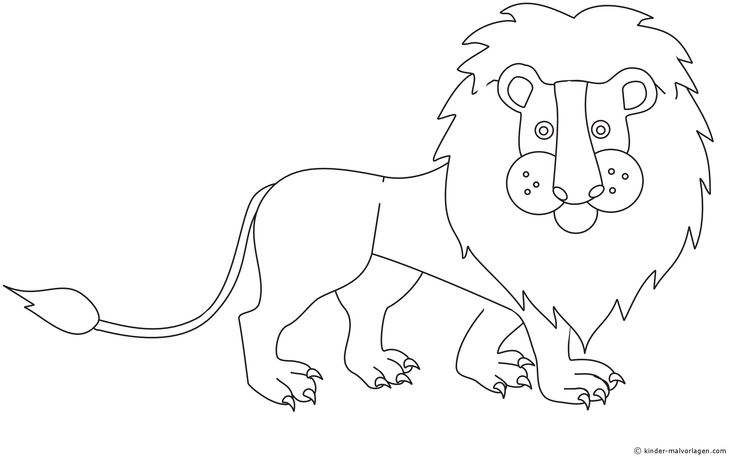 malvorlage-loewe-maechtiger-koenig