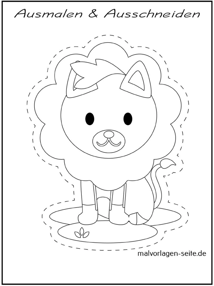 malvorlage-loewe-mit-maehne-zum-ausmalen