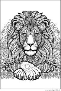 malvorlage-loewe-mit-mandala-mustern