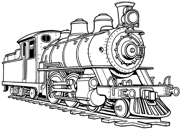 malvorlage-lokomotive-mit-eisenbahn-schienennetz