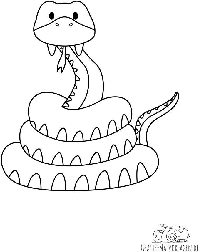 malvorlage-lustige-schlange-ausmalen