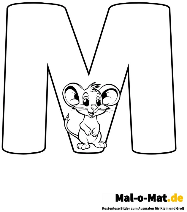 malvorlage-m-mit-maus