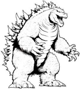 malvorlage-maechtiges-monster-mit-stacheln-und-krallen