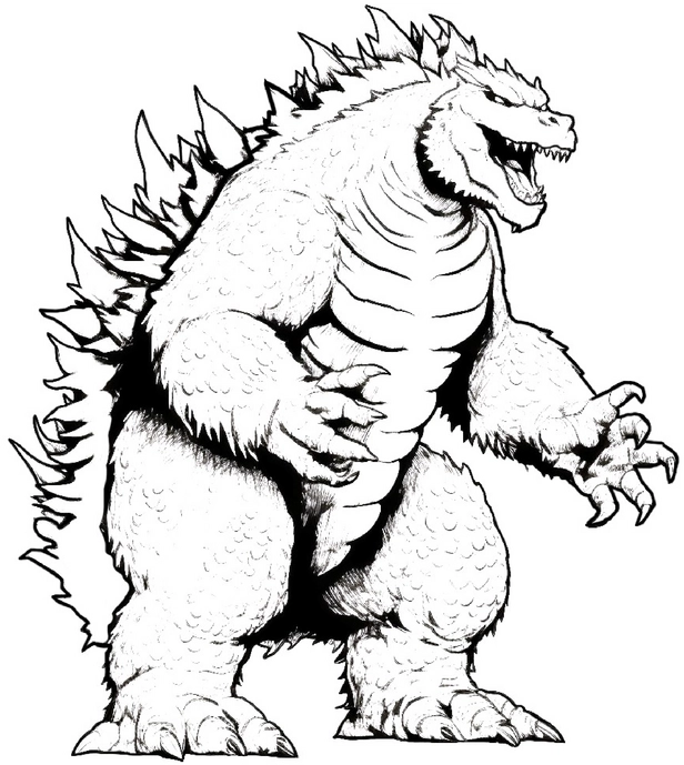 malvorlage-maechtiges-monster-mit-stacheln-und-krallen