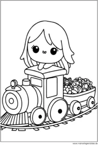 malvorlage-maedchen-auf-lokomotive