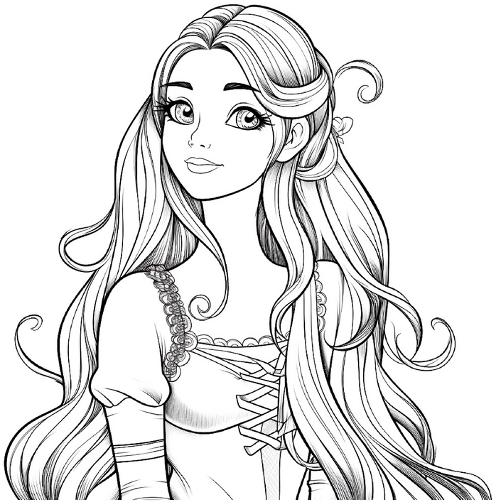 malvorlage-maedchen-mit-langen-haaren