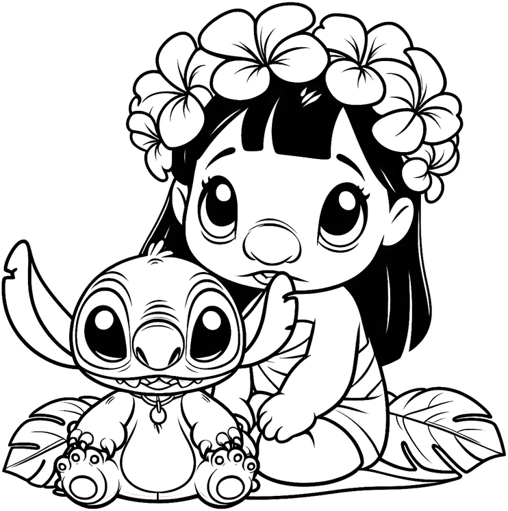 malvorlage-maedchen-und-ausserirdischer-freund