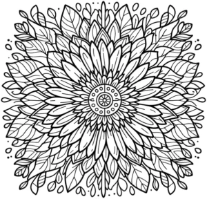 malvorlage-mandala-blumen-und-blaetter