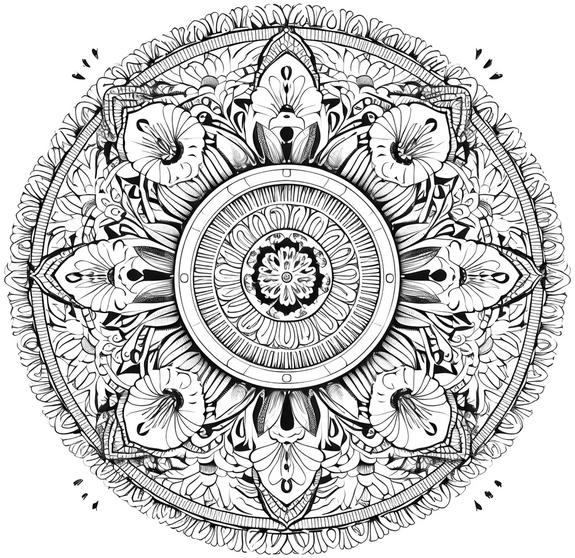malvorlage-mandala-florale-motive-geometrische-formen