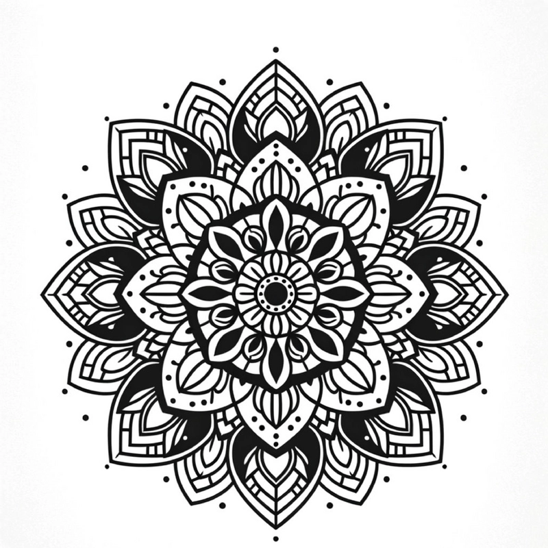 malvorlage-mandala-florale-muster-symmetrien
