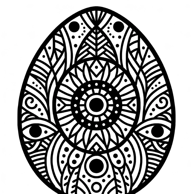 malvorlage-mandala-geometrische-formen-und-blaetter