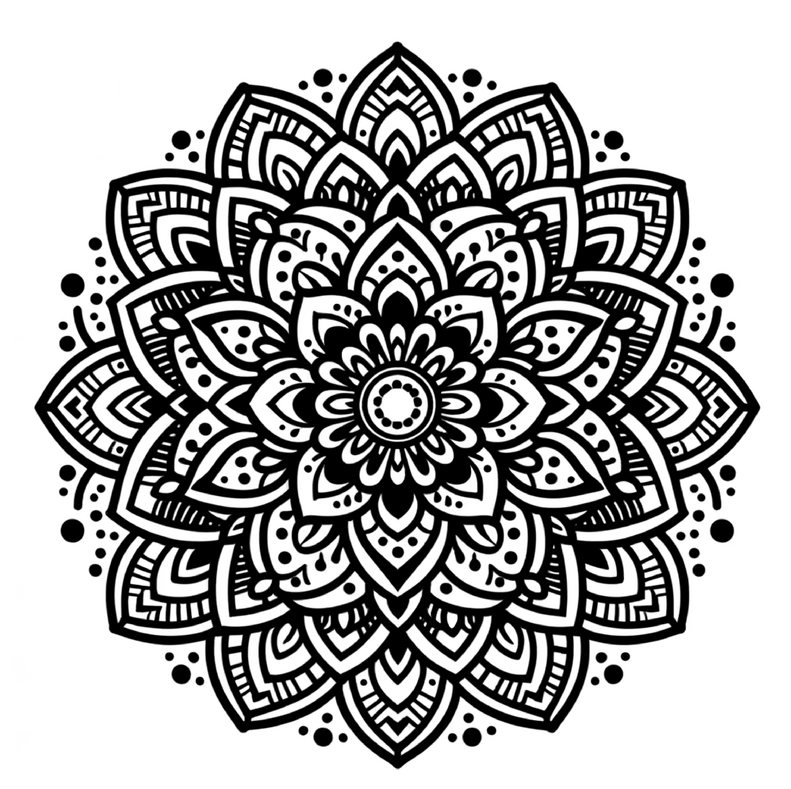 malvorlage-mandala-geometrische-muster-blueten