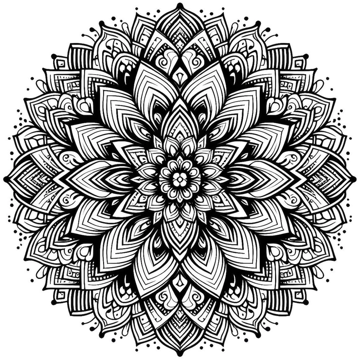 malvorlage-mandala-komplexe-blueten-geometrische-muster