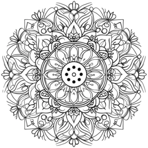 malvorlage-mandala-mit-floralen-mustern