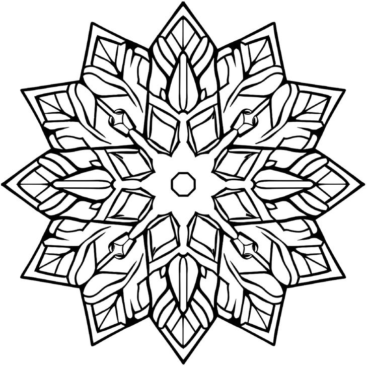 malvorlage-mandala-symmetrische-blaetter-und-formen