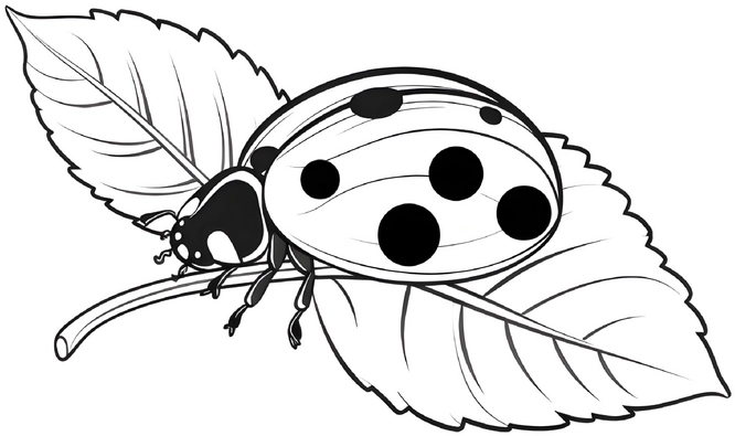 malvorlage-marienkaefer-auf-blatt