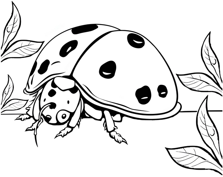 malvorlage-marienkaefer-auf-blatt