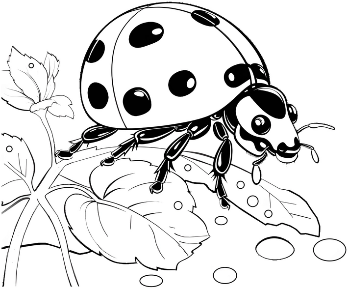 malvorlage-marienkaefer-auf-pflanzen