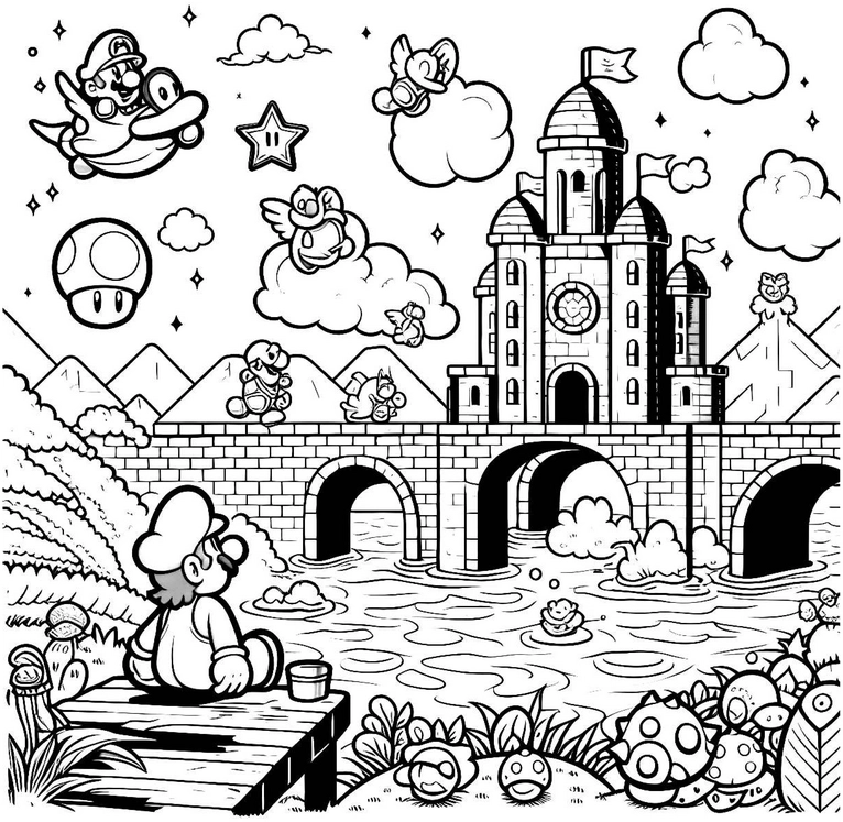 malvorlage-mario-abenteuerwelt