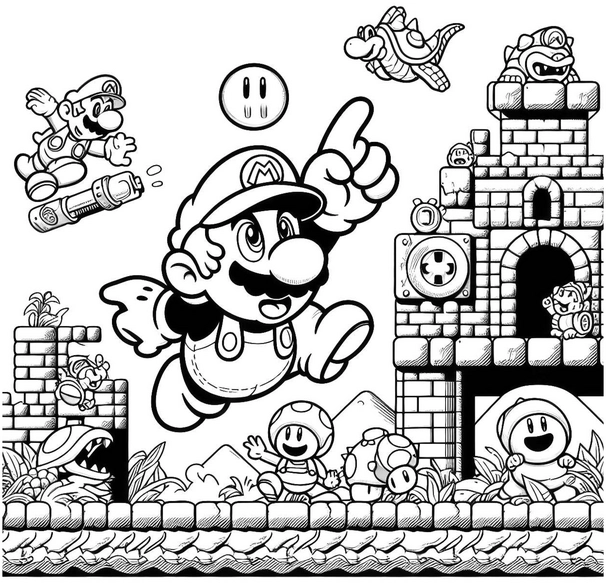 malvorlage-mario-und-freunde-ausmalbild