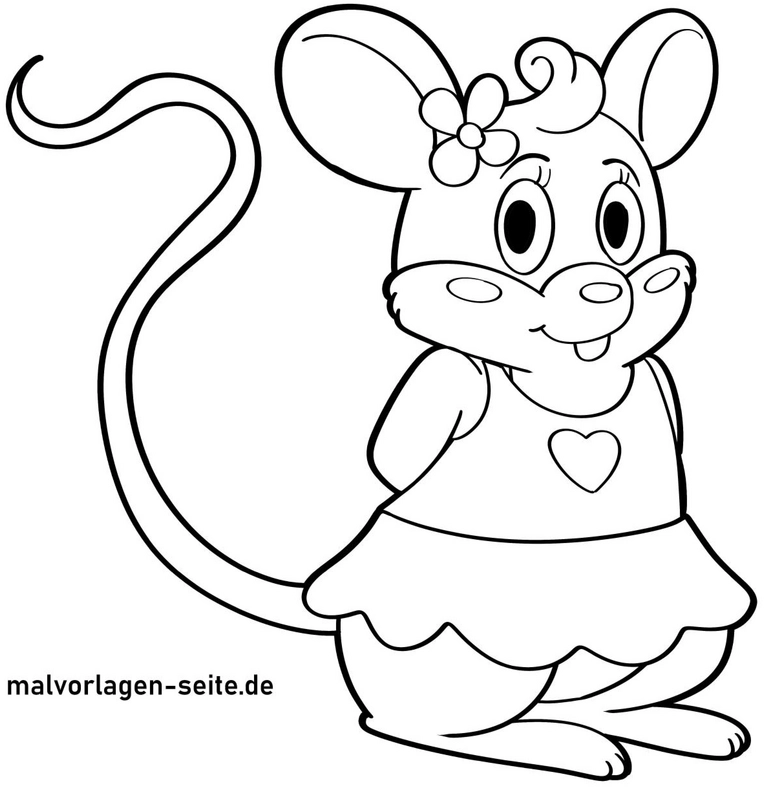 malvorlage-maus-mit-blumenmotiv-zum-ausmalen