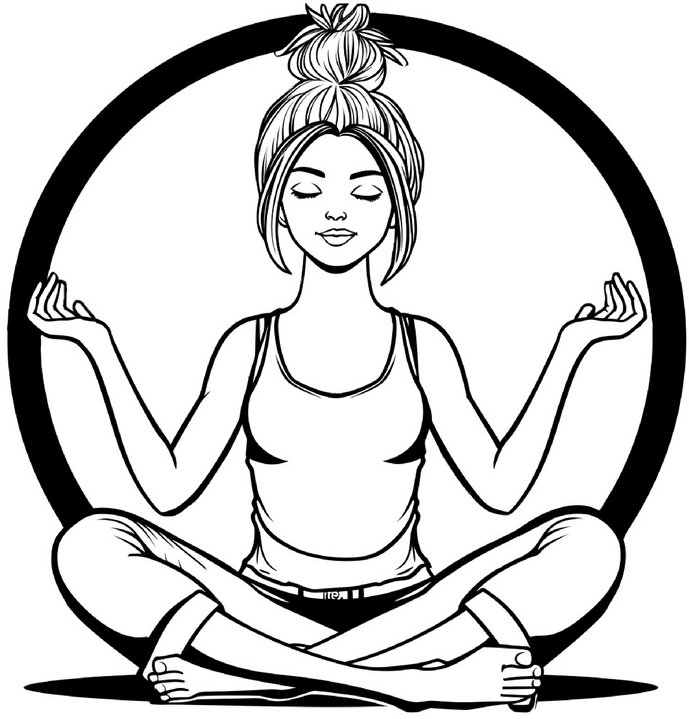 malvorlage-meditation-entspannte-figur-im-kreis