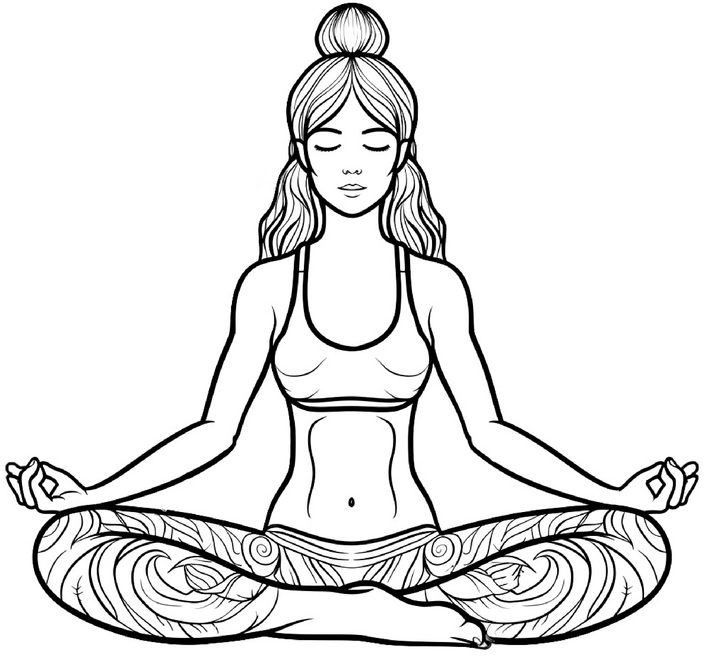 malvorlage-meditierende-frau-kreative-muster