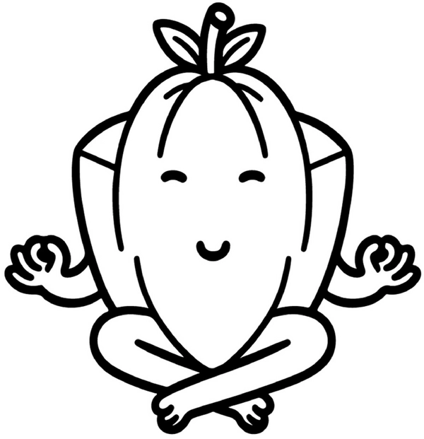 malvorlage-meditierendes-gemuese-charakter-fuer-kinder