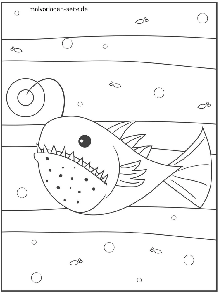 malvorlage-meeresbewohner-mit-fisch-und-wasserlandschaft