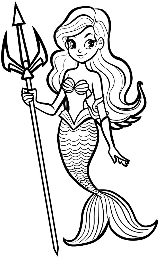 malvorlage-meerjungfrau-mit-dreizack