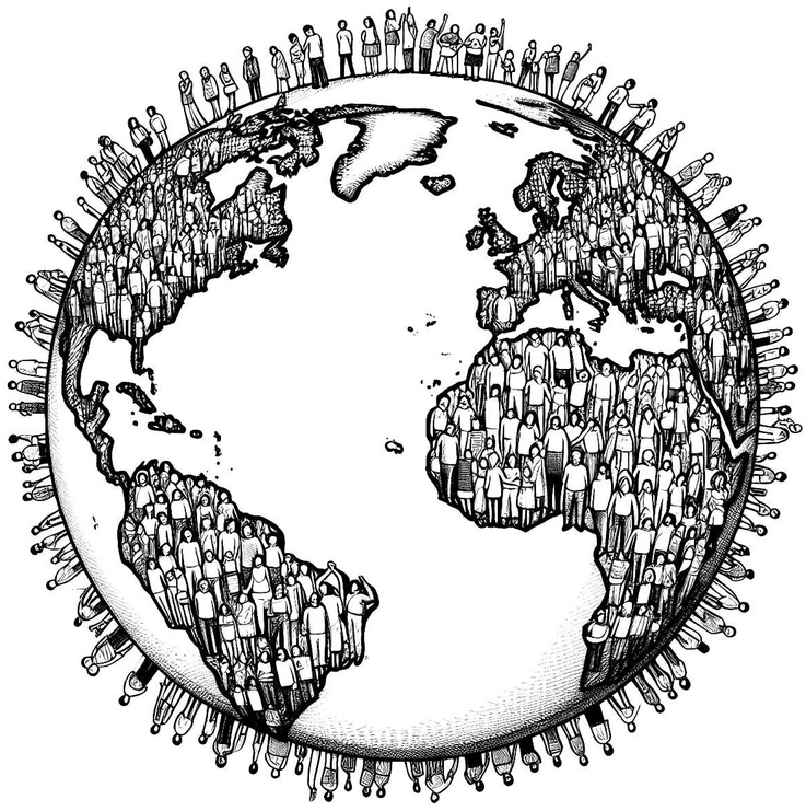 malvorlage-menschen-um-die-erde