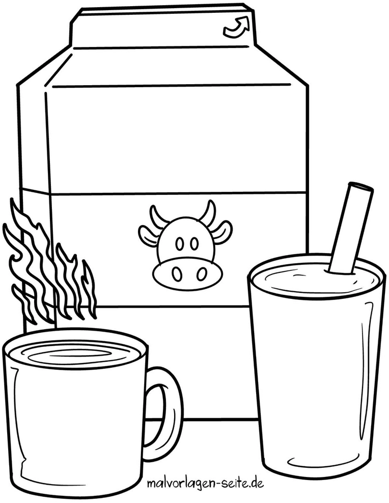 malvorlage-milchpackung-und-getraenke-ausmalen