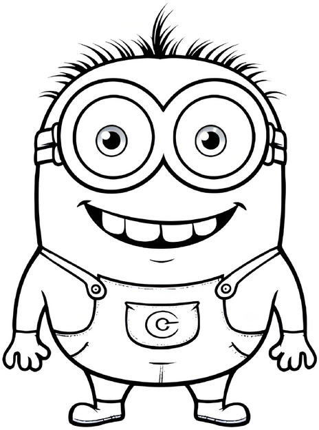 malvorlage-minion-grosses-laecheln-und-augen