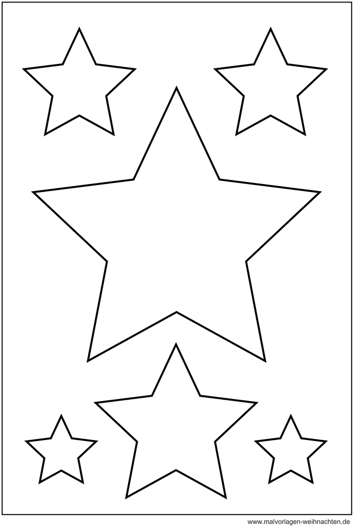 malvorlage-mit-sternen-in-verschiedenen-groessen