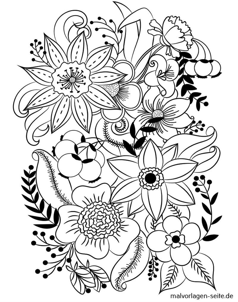 malvorlage-mit-vielen-blumenmotiven