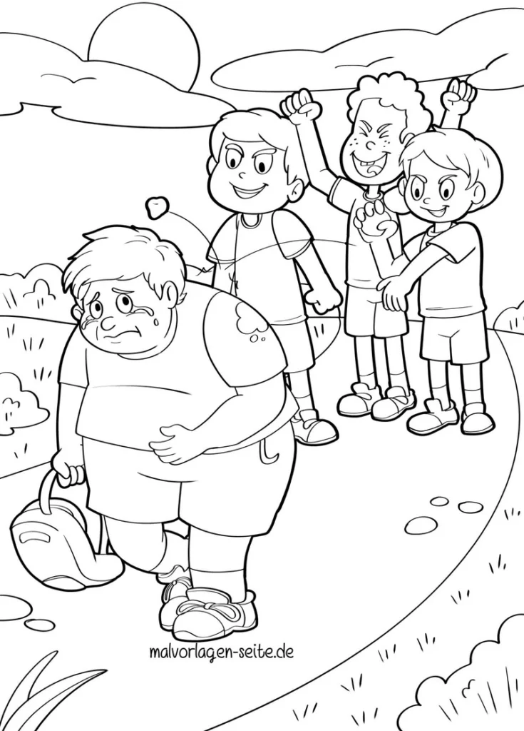 malvorlage-mobbing-freundschaft-kindergarten-aktuelles
