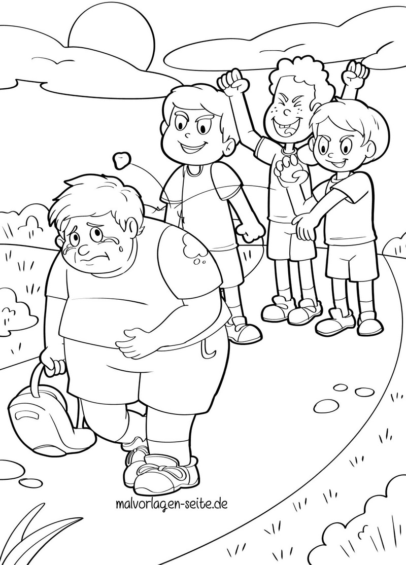 malvorlage-mobbing-freundschaft-kindergarten-aktuelles