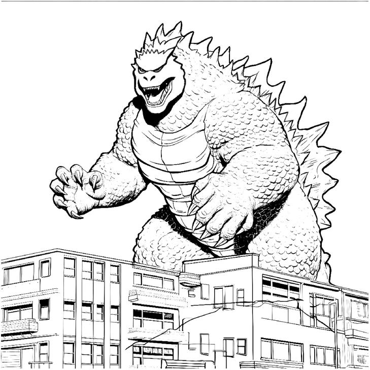 malvorlage-monster-gigant-in-der-stadt