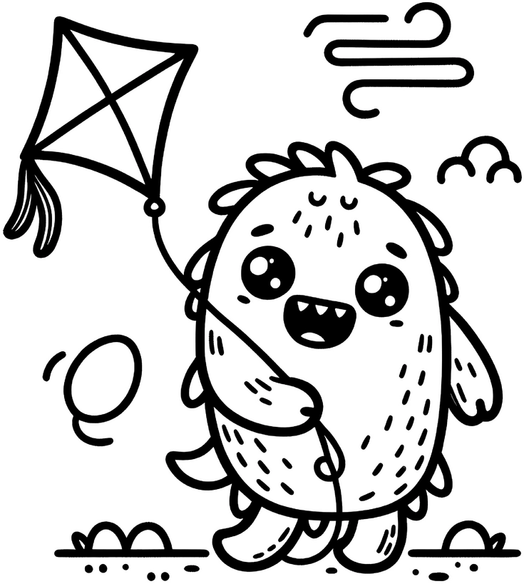 malvorlage-monster-mit-drachen-und-windspiel