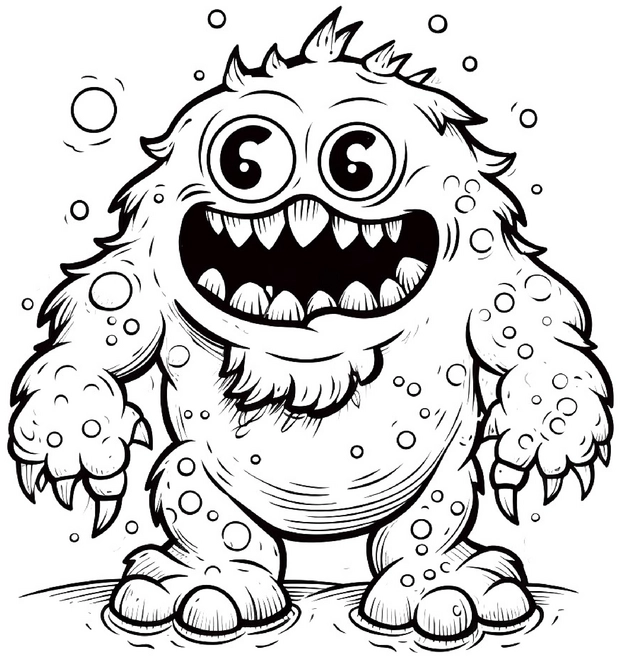 malvorlage-monster-mit-grossen-augen-und-breitem-grinsen