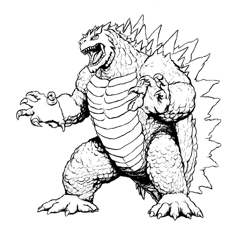 malvorlage-monster-mit-stacheln-und-scharfen-klaue