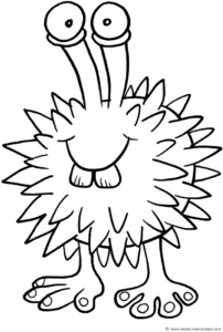 malvorlage-monster-mit-tentakeln-und-flauschigem-koerper