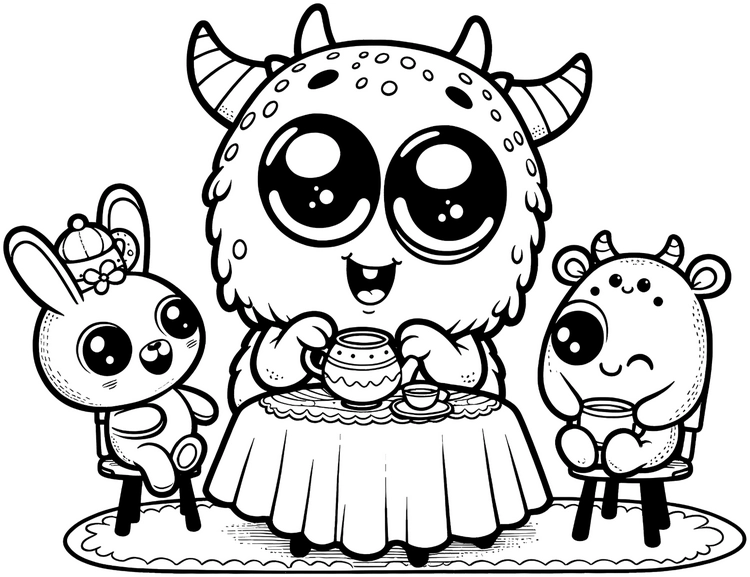malvorlage-monster-und-tiere-teestunde