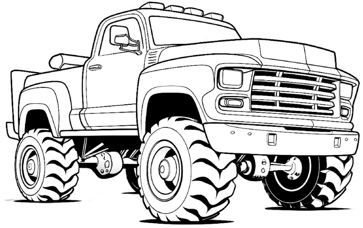 malvorlage-monstertruck-mit-riesen-reifen