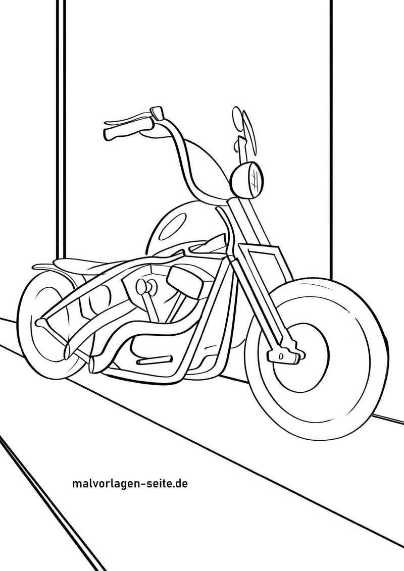 malvorlage-motorrad-in-minimalistischer-umgebung