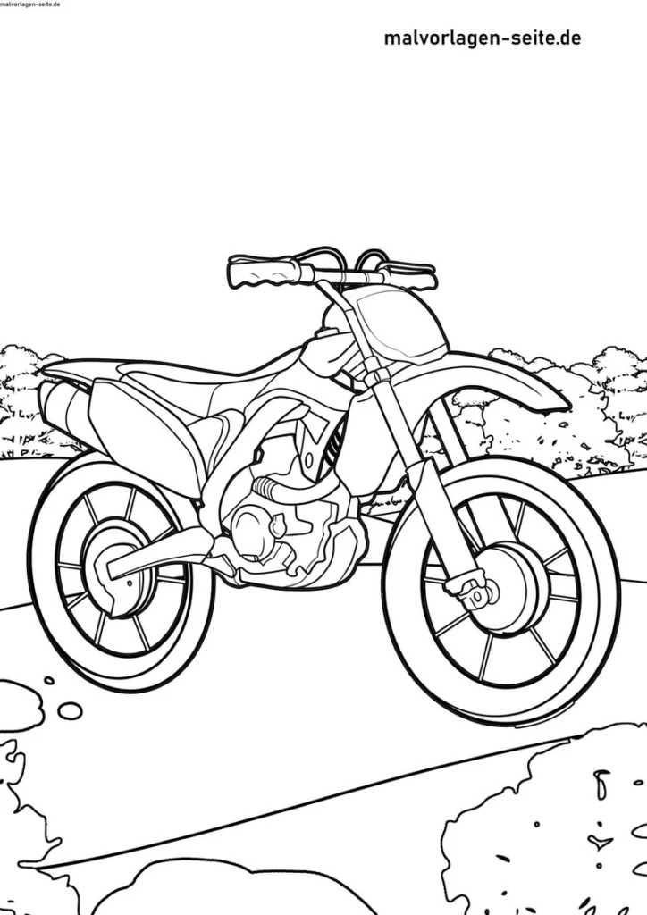 malvorlage-motorrad-in-natur-umgebung