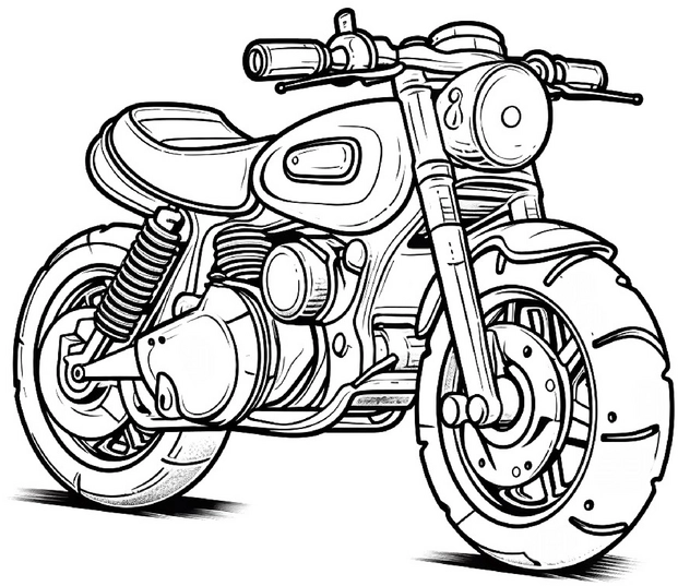 malvorlage-motorrad-stilvolles-motiv-zum-ausmalen