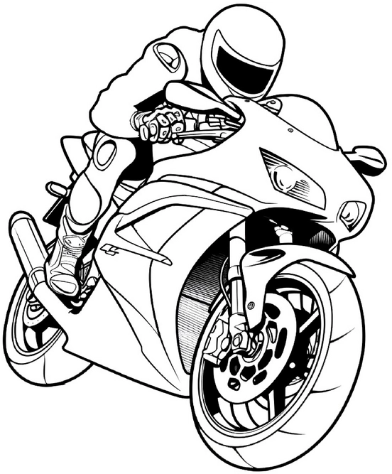 malvorlage-motorradfahrer-auf-rennmaschine